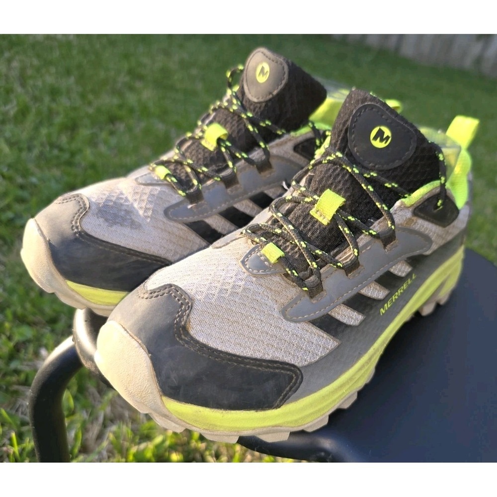 Merrell Nova 3 Trail Running Shoes Grey Lime Green MK268068 Mens Size 6M